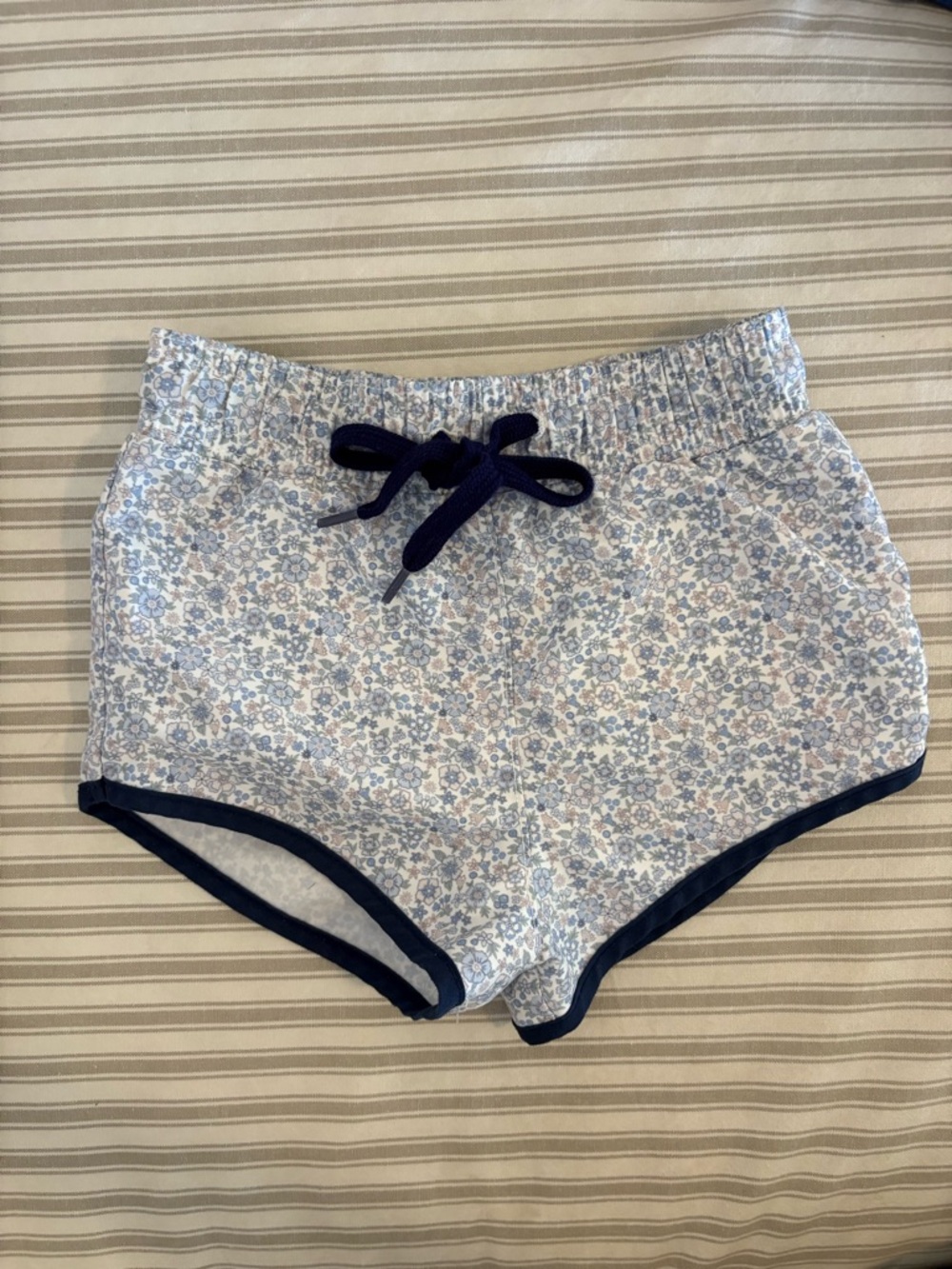 Minnow Toddler Boys Blue Floral Drawstring Boardies Bathin Suit